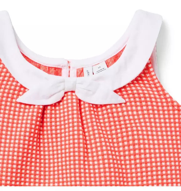 Gingham Bow Top
