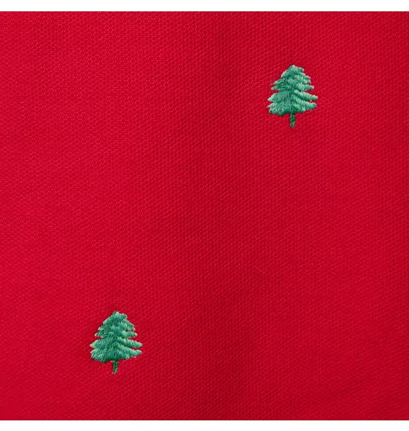 Embroidered Tree Pique Polo
