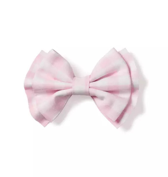 Pink Gingham Medium Hair Bow