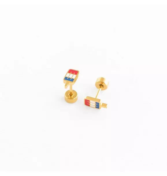 Patriotic Pop Stud Earrings