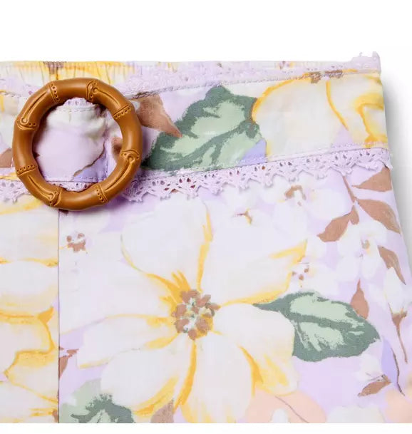 Floral Belt Short