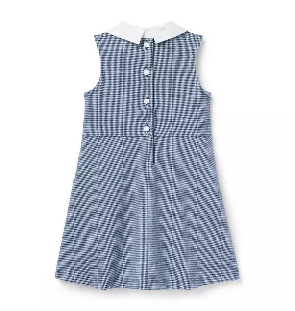 Houndstooth Collared Dress