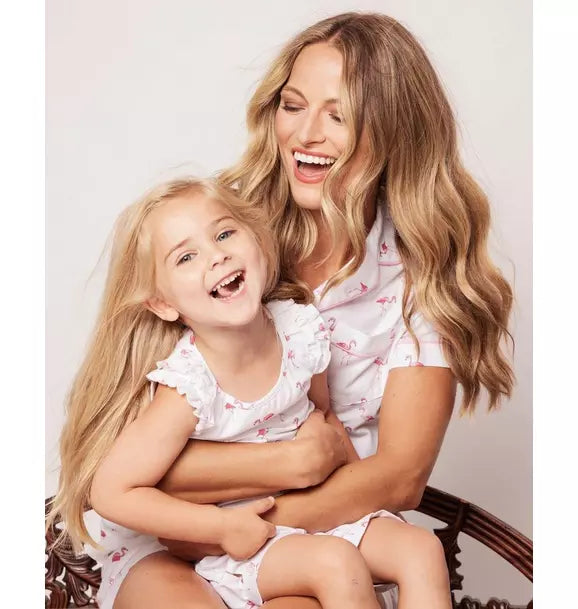 Women's Twill Short Pajama Set in Flamingos