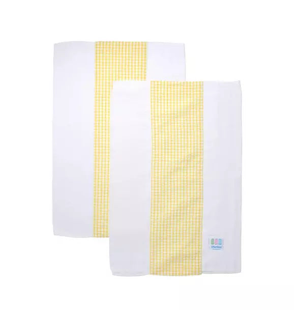 Big Check Set of Two Burp Cloths