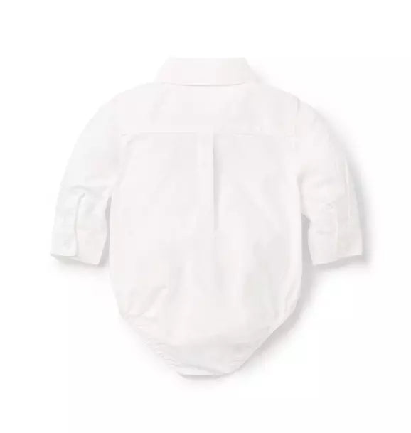 Baby Train Oxford Bodysuit