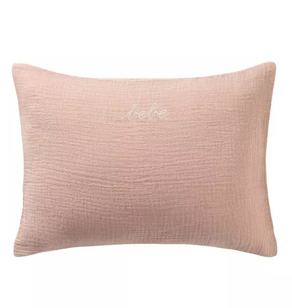 Gauze Linen Blush Bebe Sham
