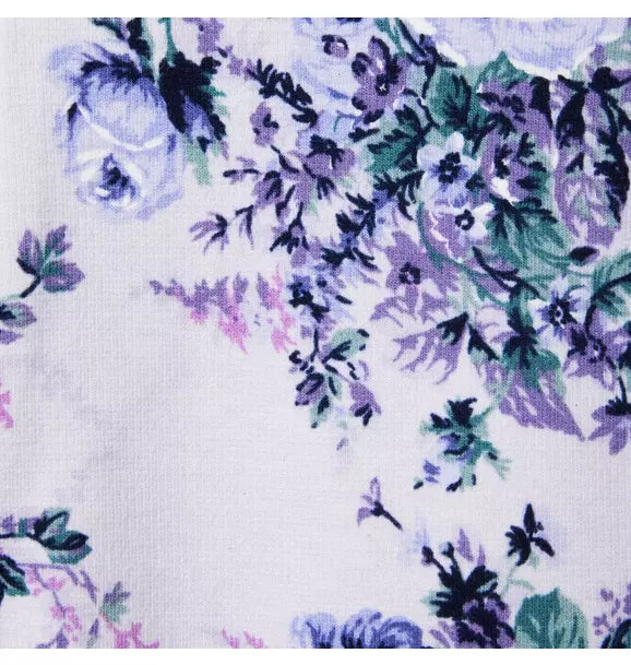 Floral Button Cuff Ponte Pant