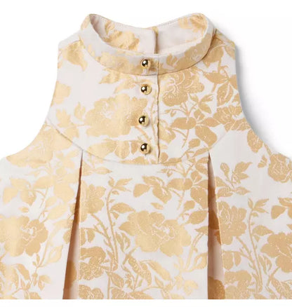 The Golden Floral Dress