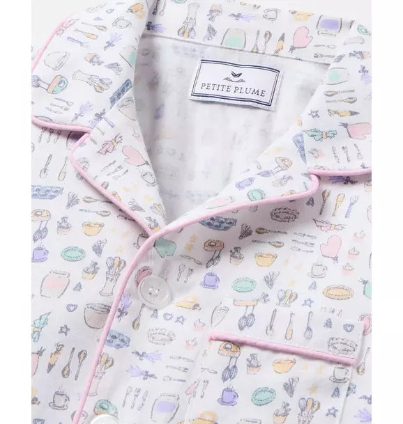 Kid's Twill Pajama Set in Baking Spirits Bright