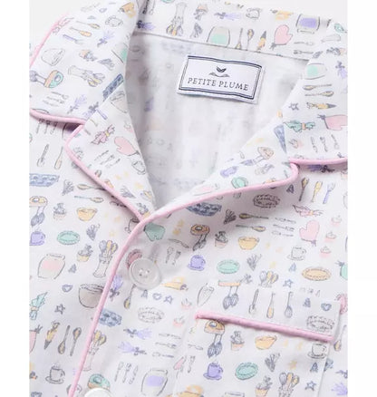 Kid's Twill Pajama Set in Baking Spirits Bright