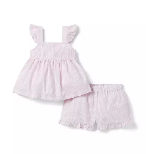 Good Night Ruffle Pajama In Stripe