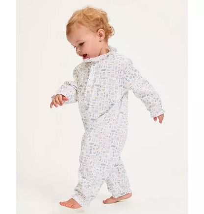 Baby's Twill Madeline Romper in Baking Spirits Bright