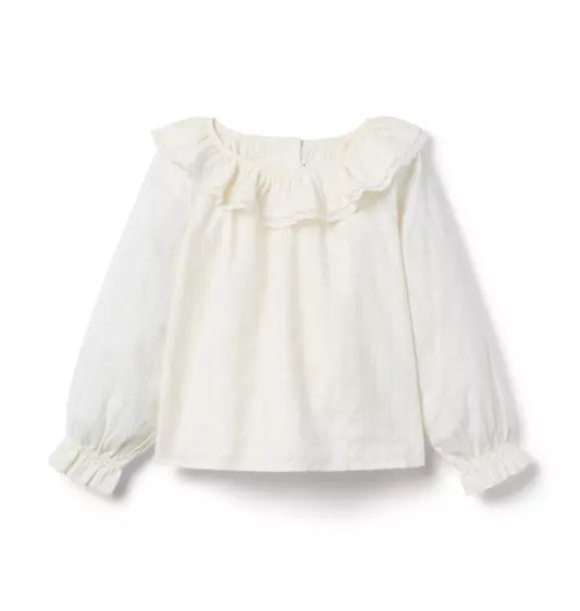 Ruffle Collar Top