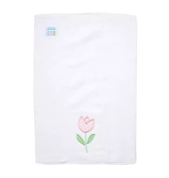 Tulip Applique Burp Cloth