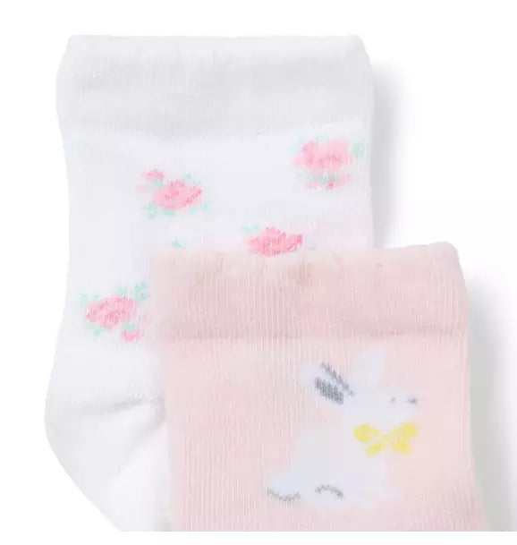 Baby Flower And Bunny Sock 2-Pack