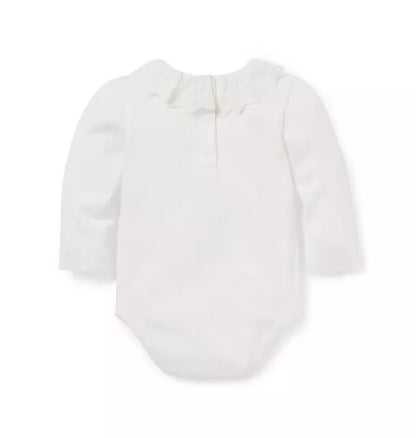 Baby Pointelle Ruffle Collar Bodysuit