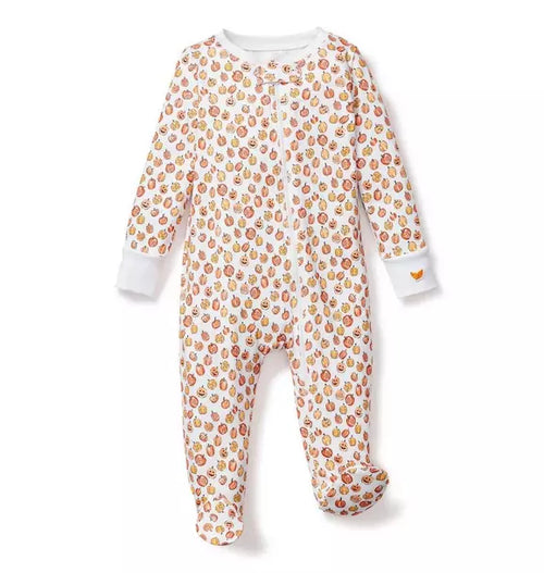 Baby's Pima Romper in Pumpkin Patch