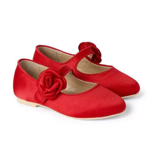 Satin Rosette Ballet Flat