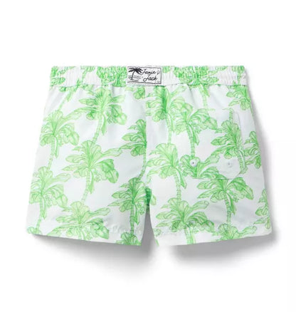 Recycled Palm Tree Swim Trunk