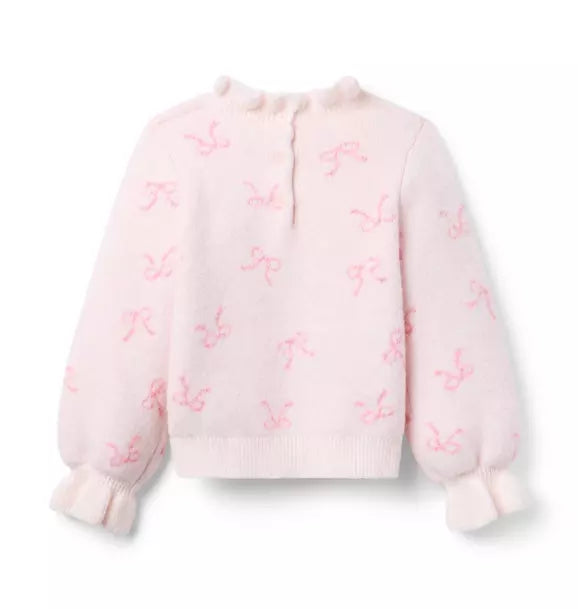 Bow Ruffle Collar Sweater