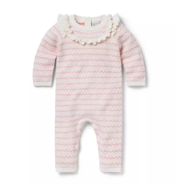 Baby Striped Ruffle One-Piece