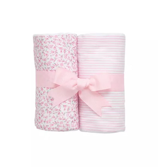 Ballet Floral Set of Two Burp Cloths