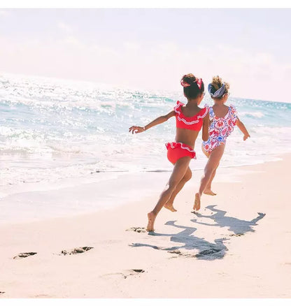 Recycled Ric Rac Ruffle 2-Piece Swimsuit