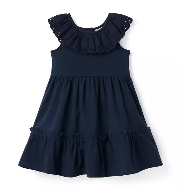 Eyelet Ruffle Dress