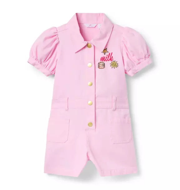 Milk Bar x Janie and Jack Puff Sleeve Romper