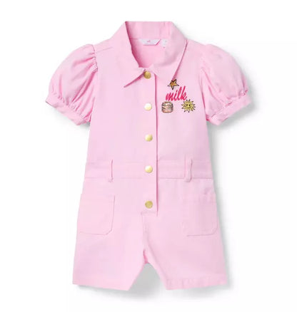 Milk Bar x Janie and Jack Puff Sleeve Romper