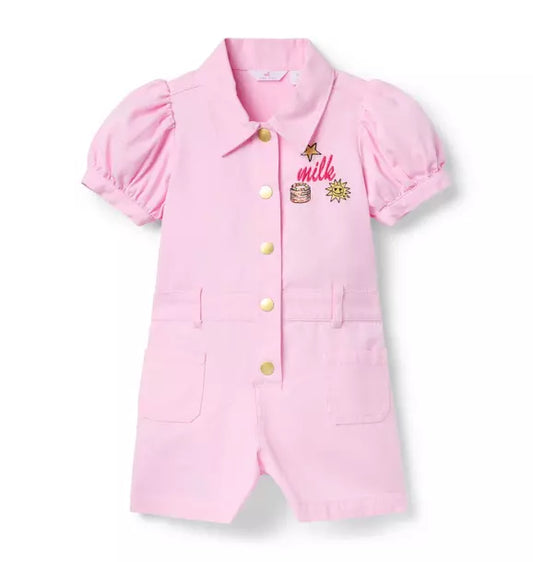 Milk Bar x Janie and Jack Puff Sleeve Romper