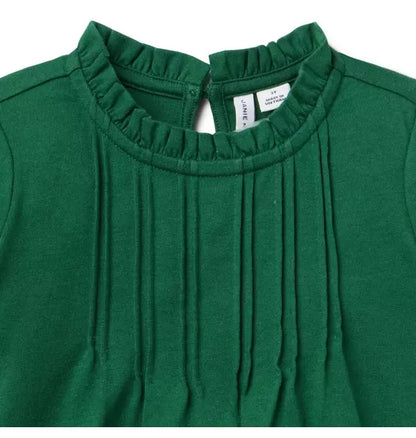 Pintuck Ruffle Top