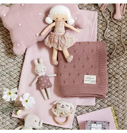 Chevron Rose Baby Blanket