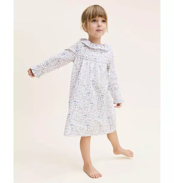 Kid's Twill Scarlett Nightgown in Baking Spirits Bright