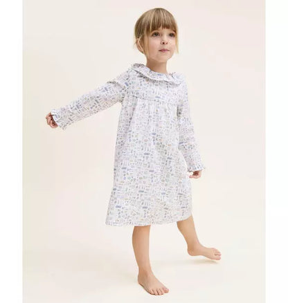 Kid's Twill Scarlett Nightgown in Baking Spirits Bright