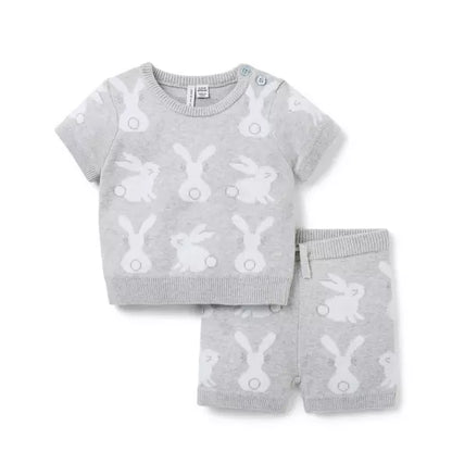 Baby Bunny Sweater Matching Set
