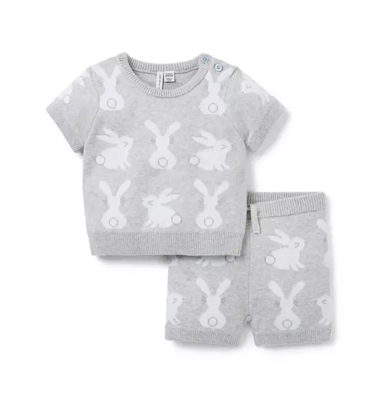 Baby Bunny Sweater Matching Set