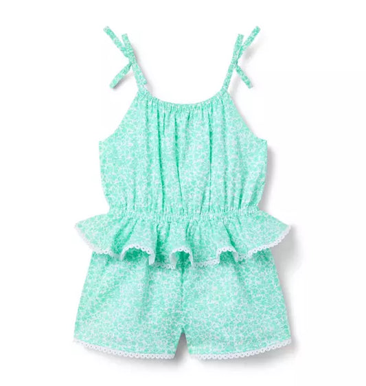 Ditsy Floral Peplum Romper