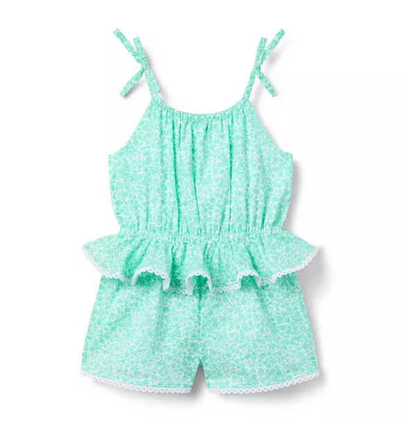 Ditsy Floral Peplum Romper