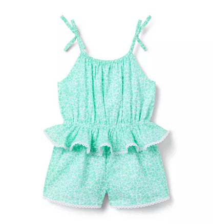 Ditsy Floral Peplum Romper