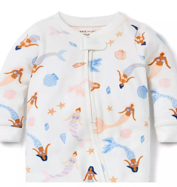 Baby Good Night Footed Pajama In Mermaid