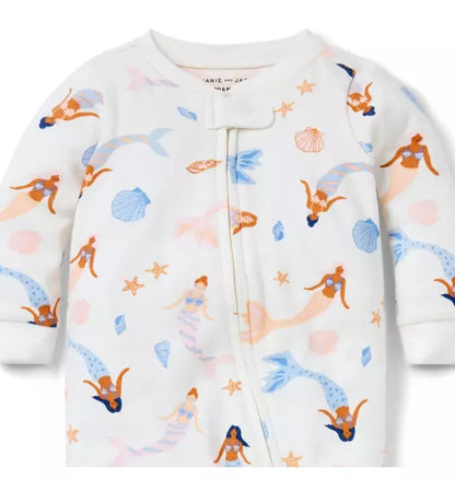 Baby Good Night Footed Pajama In Mermaid