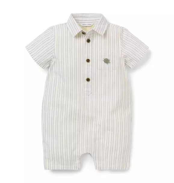 Baby Striped Sea Turtle Romper