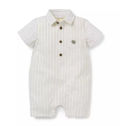 Baby Striped Sea Turtle Romper