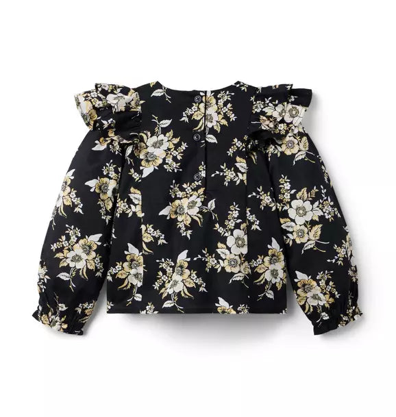 Floral Ruffle Top