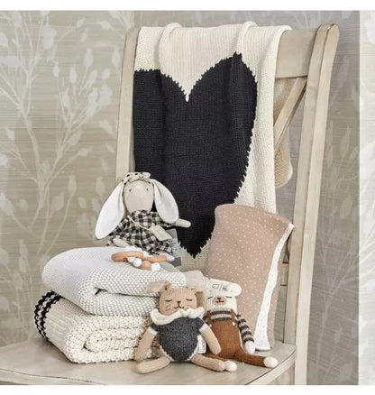 Black Heart Baby Blanket