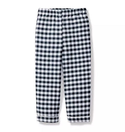 Navy Gingham Pajama Pants