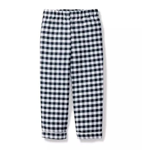 Navy Gingham Pajama Pants