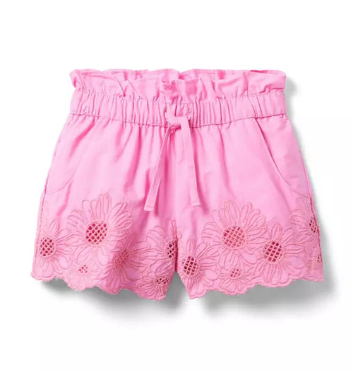 The Embroidered Floral Hem Short
