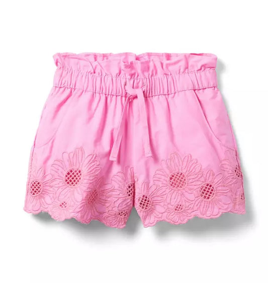 The Embroidered Floral Hem Short
